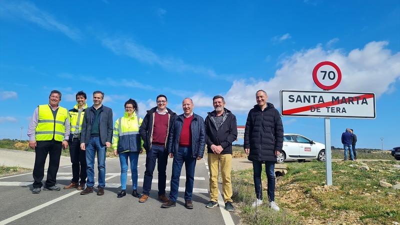 La Diputación destinó más de 830.000 euros a la mejora de la carretera que une Santa Marta de Tera, Pozuelo de Vidriales, Grijalba y Granucillo