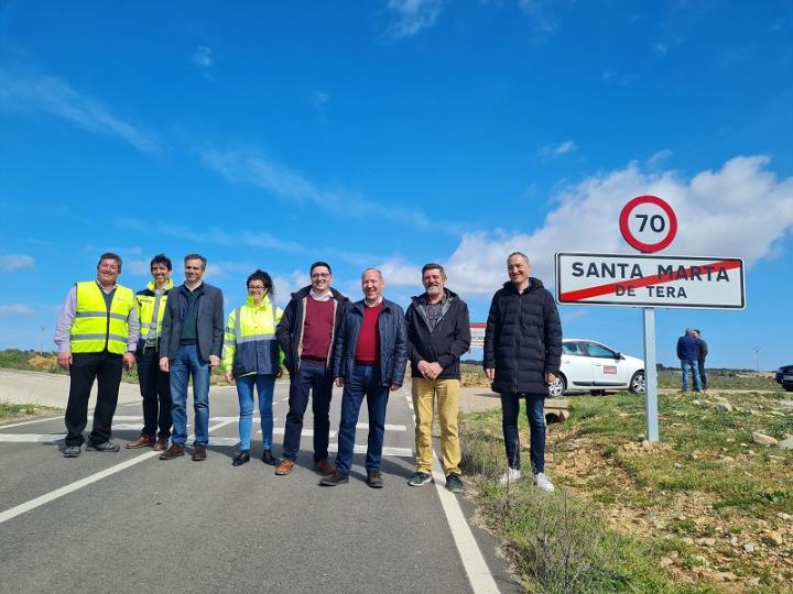 La Diputación destinó más de 830.000 euros a la mejora de la carretera que une Santa Marta de Tera, Pozuelo de Vidriales, Grijalba y Granucillo