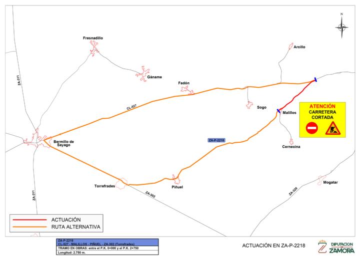 Corte de Carretera de Malillos a CL-527