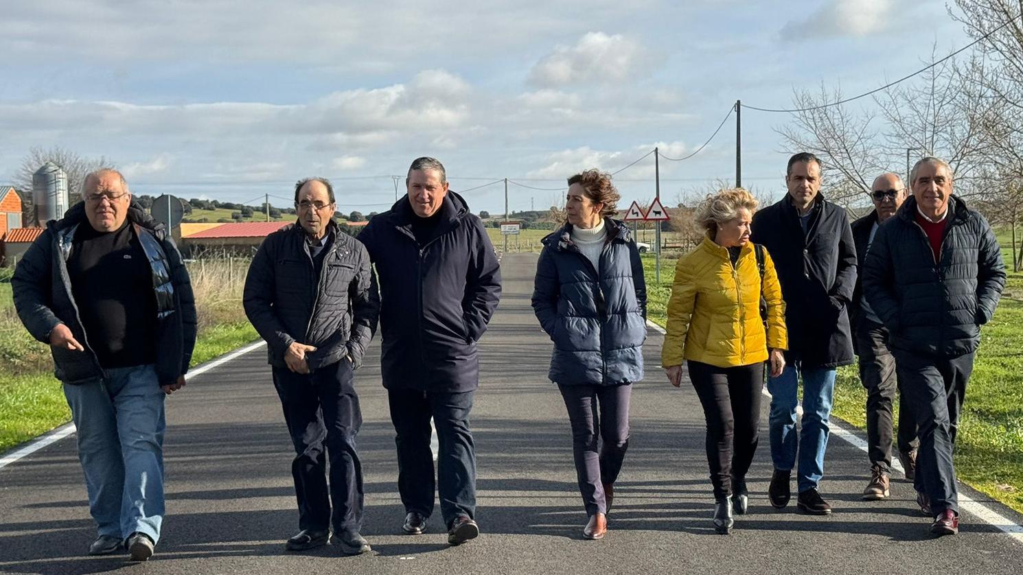 Visita de las obras de mejora y refuerzo de las carreteras