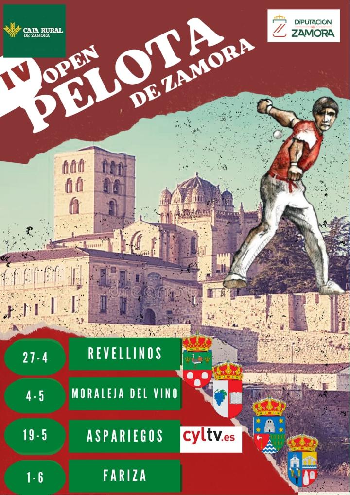Cartel del IV Open de Zamora de Pelota