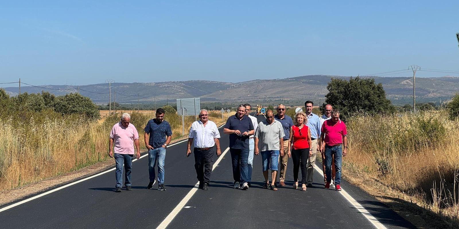 Durante la visita de las obras de obras de acondicionamiento y mejora