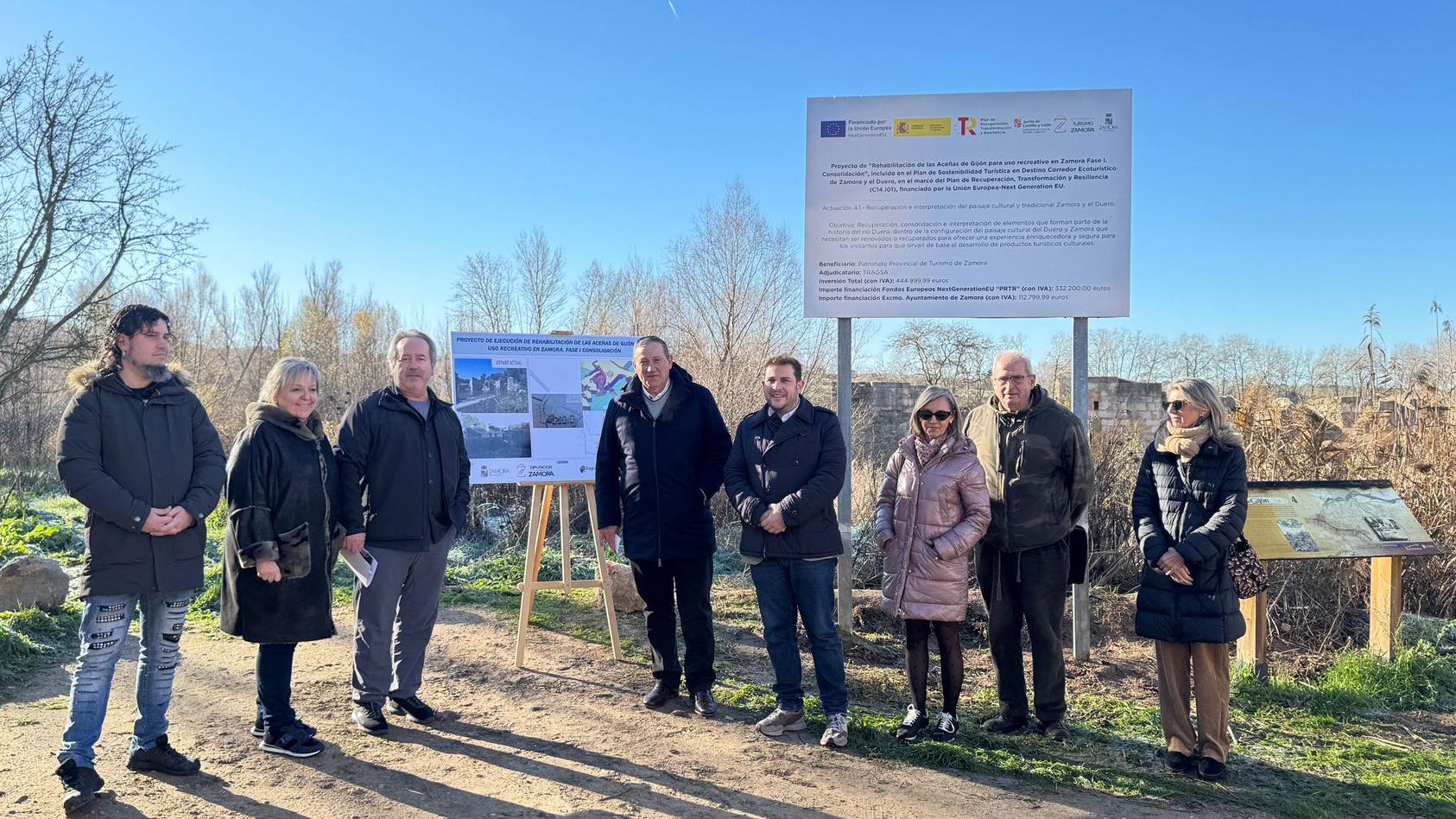 Visita a las Aceñas de Gijón con motivo del replanteo de las obras