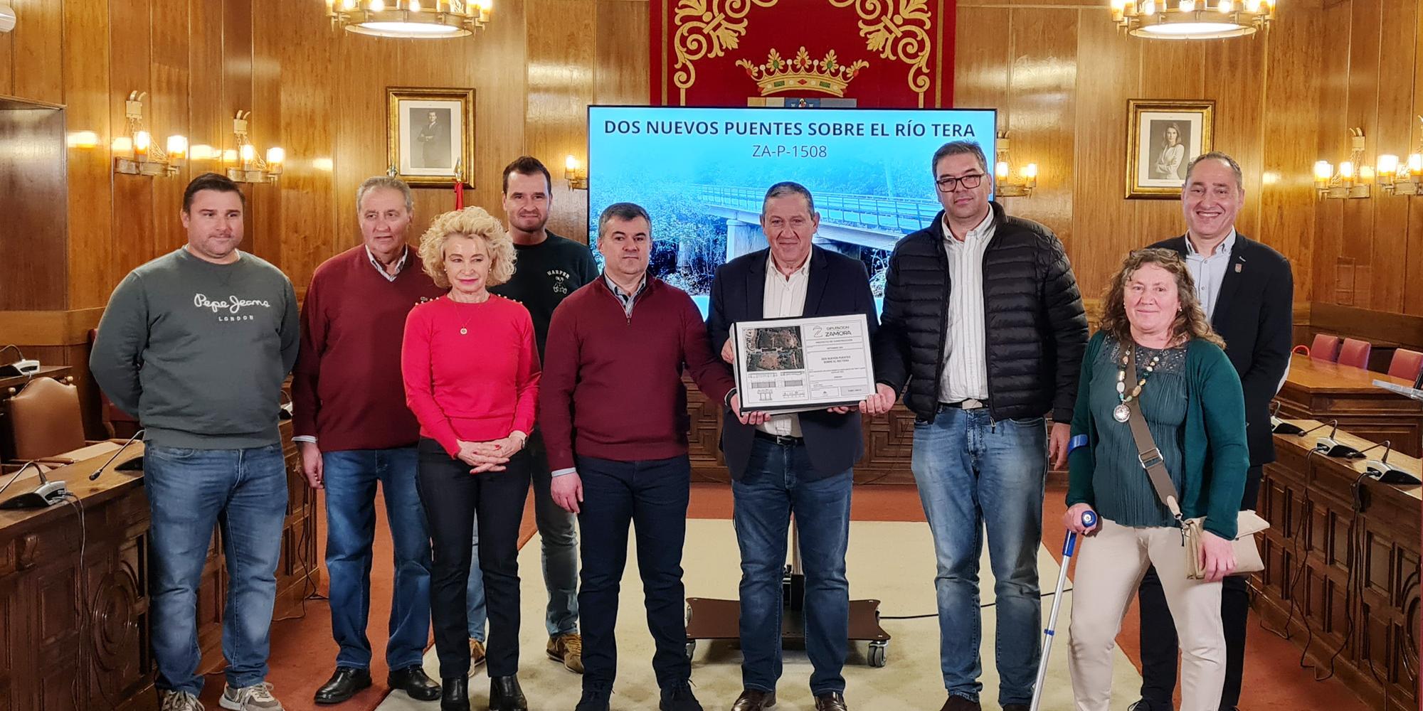 Presentación del proyecto para la construcción de los dos puentes sobre el río Tera
