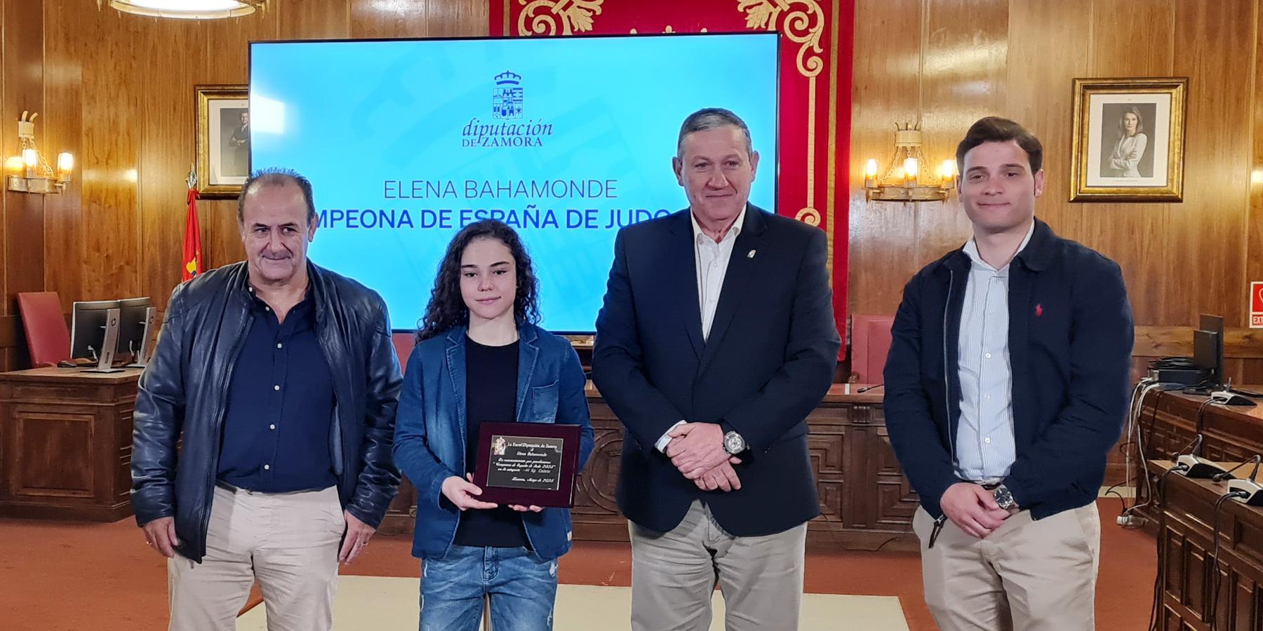 Recepción a la judoca Elena Bahamonde