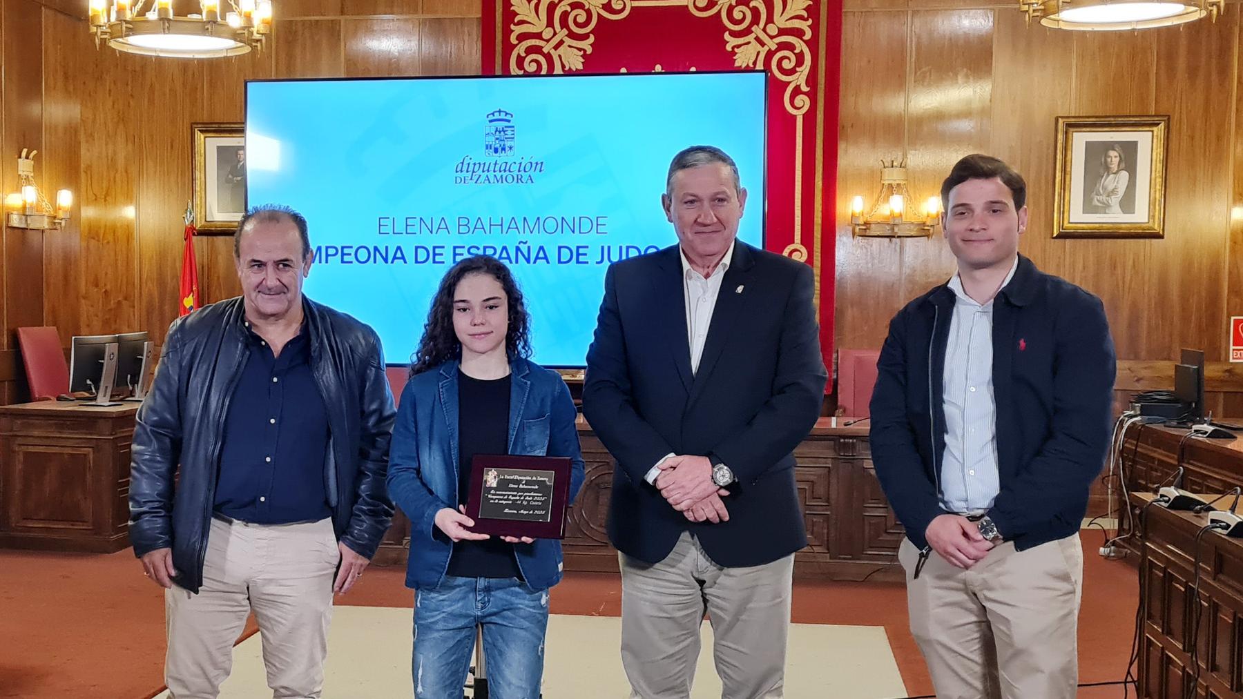Recepción judoca Elena Bahamonde