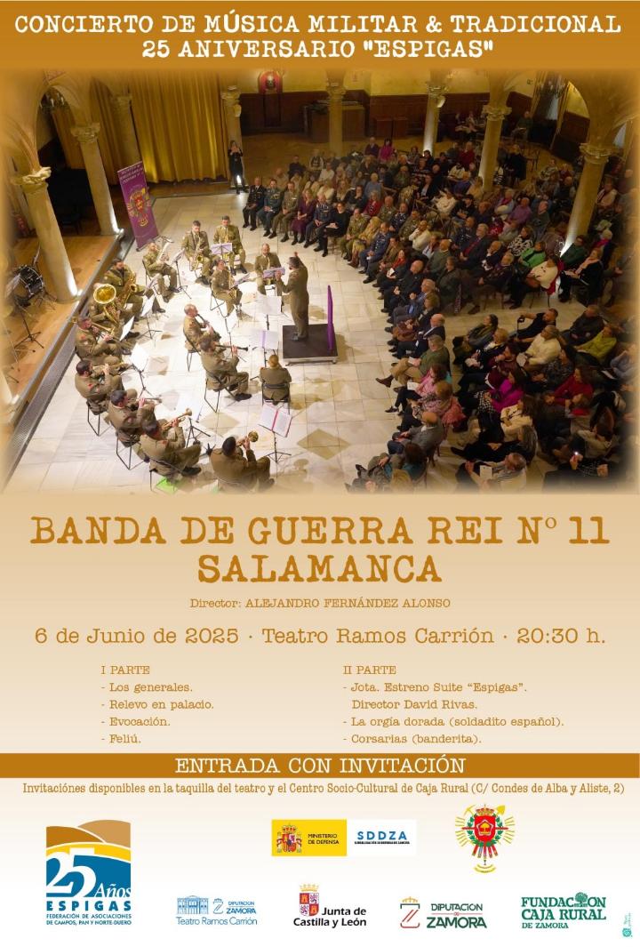 Cartel del Concierto de Música Militar y Tradicional