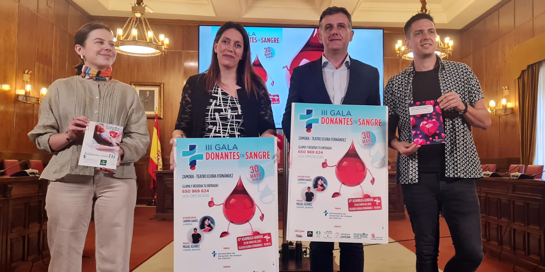 Presentación de la gala organizada por la Hermandad de Donantes de Sangre de Zamora