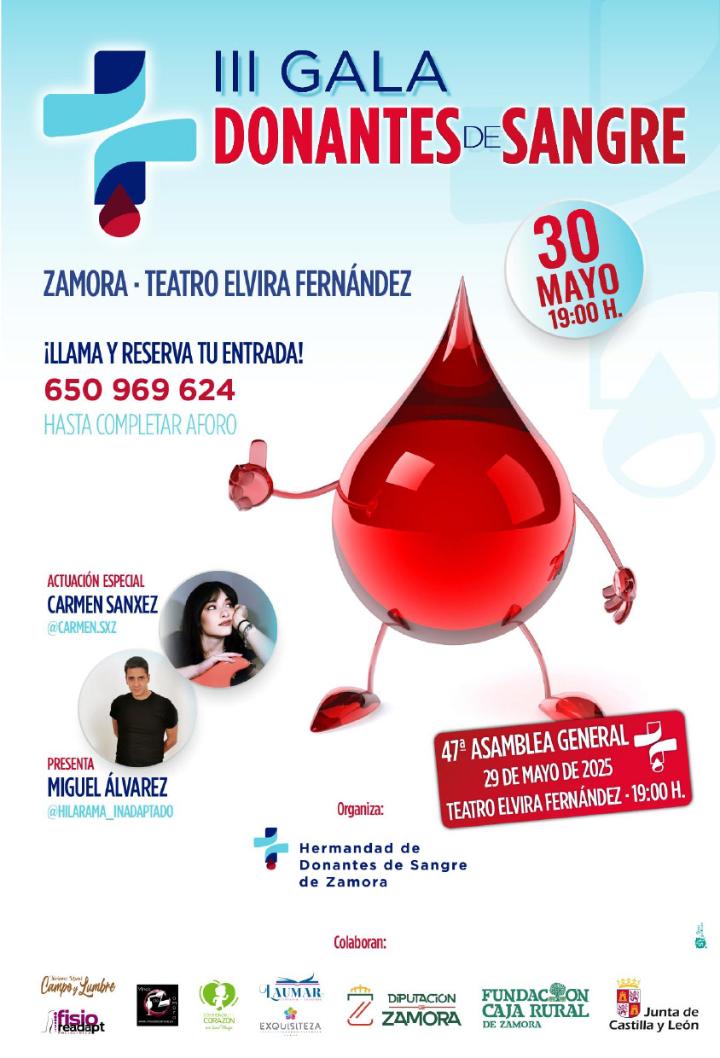 Cartel de la III Gala de Donantes de Sangre
