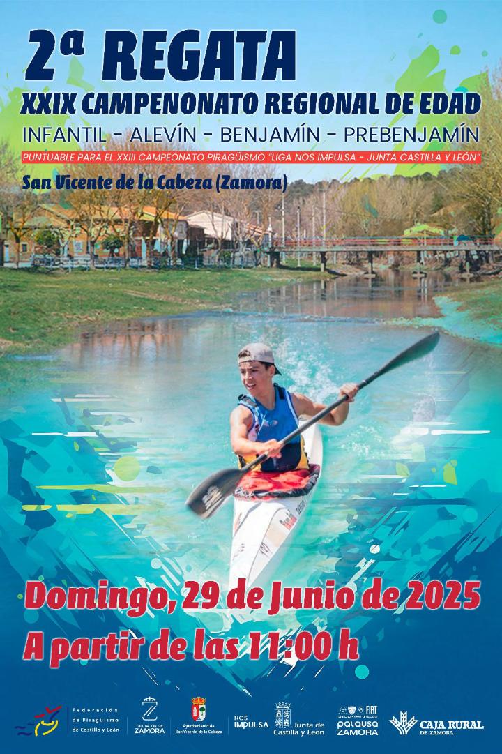 Cartel de la 2ª Regata del XXIX Campeonato Regional de Edad de piragüismo