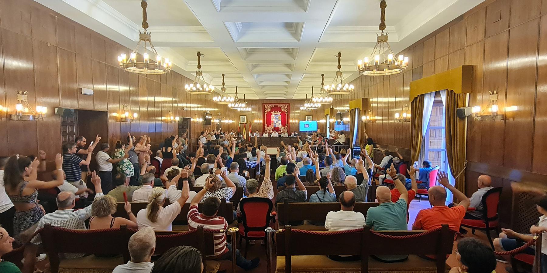 Uno de los momentos de votación de la Asamblea