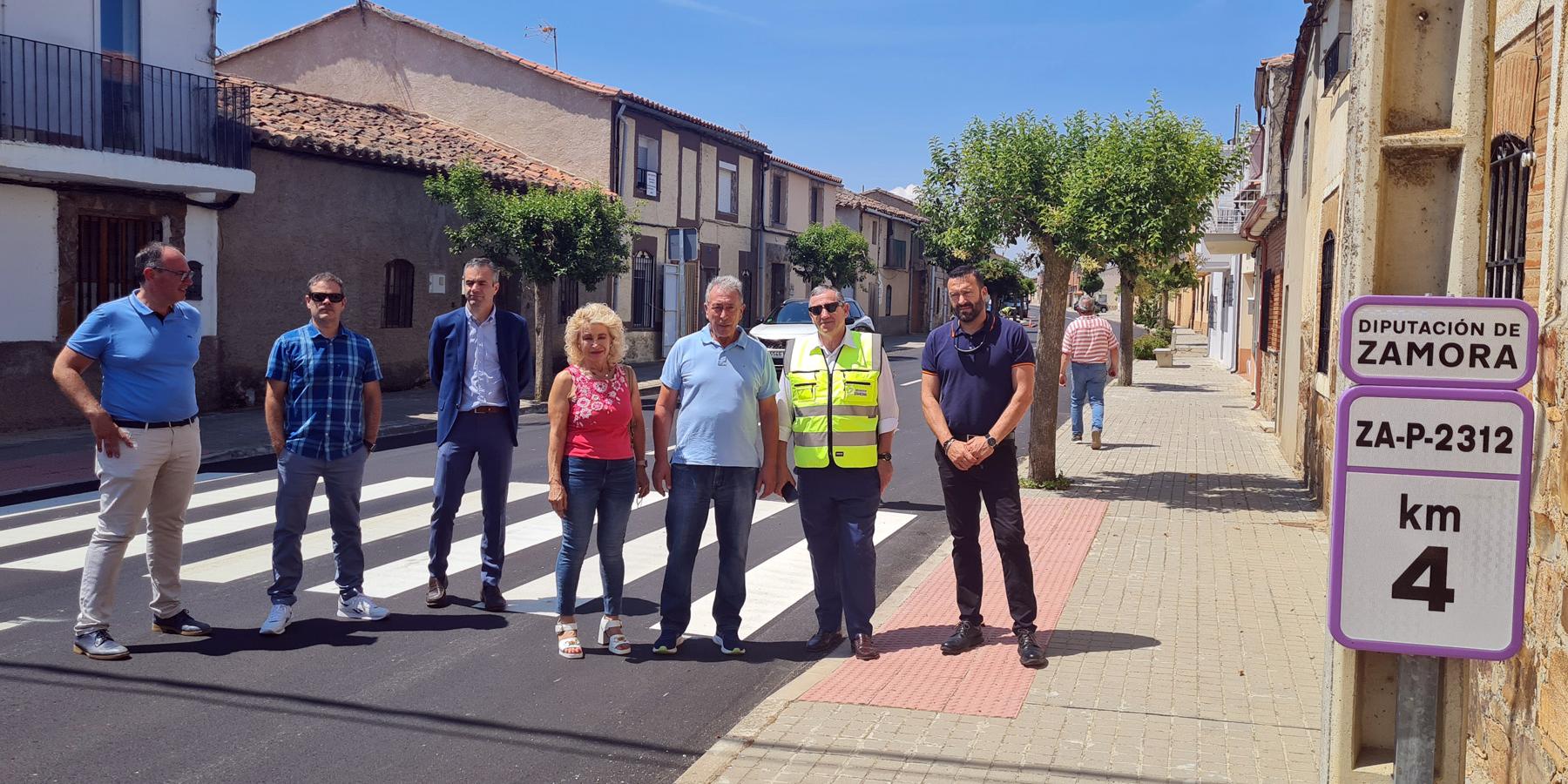 Visita a las obras de mejora de la travesía de San Cebrián de Castro