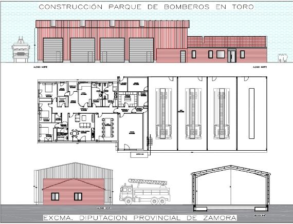 Infografía del proyecto del parque de bomberos de Toro