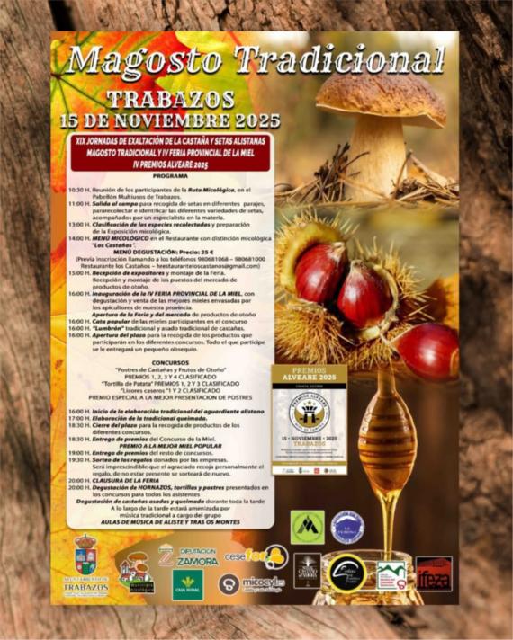Cartel de las XIX Jornadas de Exaltación de la Castaña y Setas Alistanas