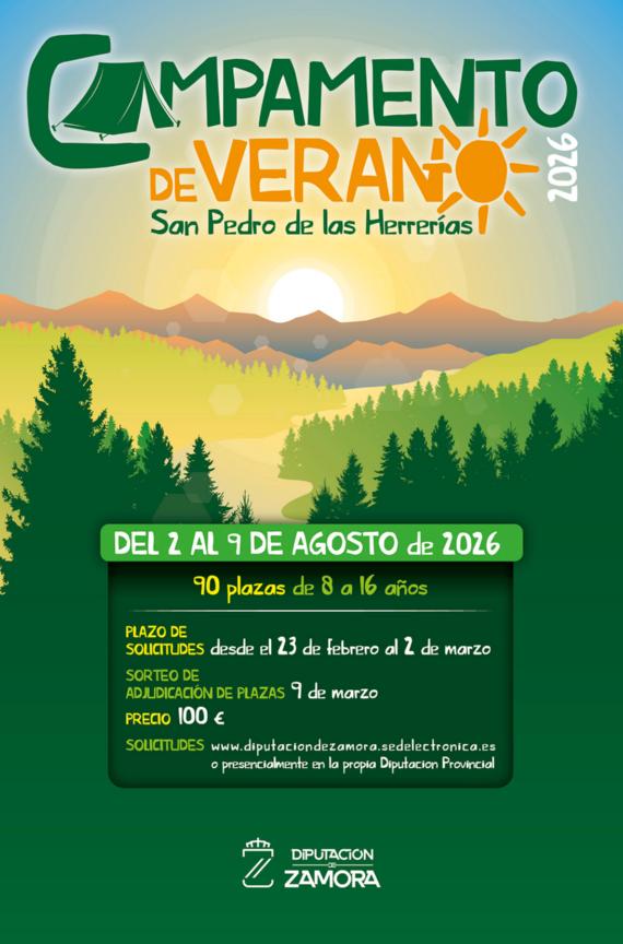 Cartel del Campamento de Verano de San Pedro de las Herrerías
