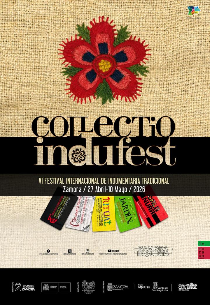 Cartel del Festival Internacional de Indumentaria Tradicional.