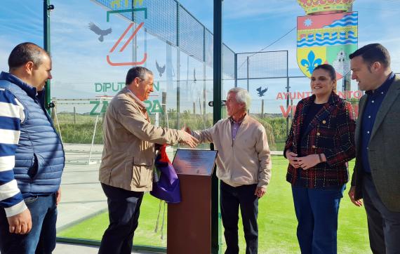 Durante la visita, se ha inaugurado oficialmente la nueva pista de pádel “El Rincón”.