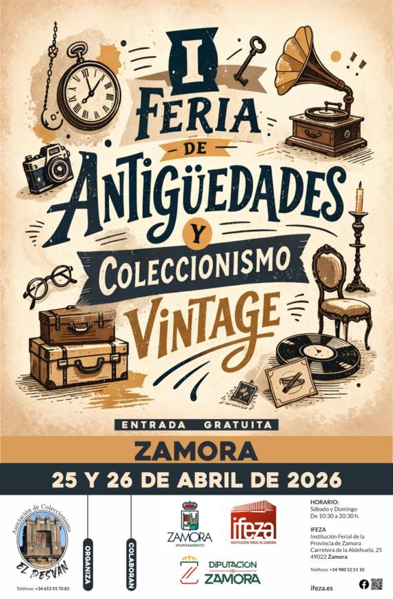 Cartel de la I Feria de Antigüedades y Coleccionismo Vintage