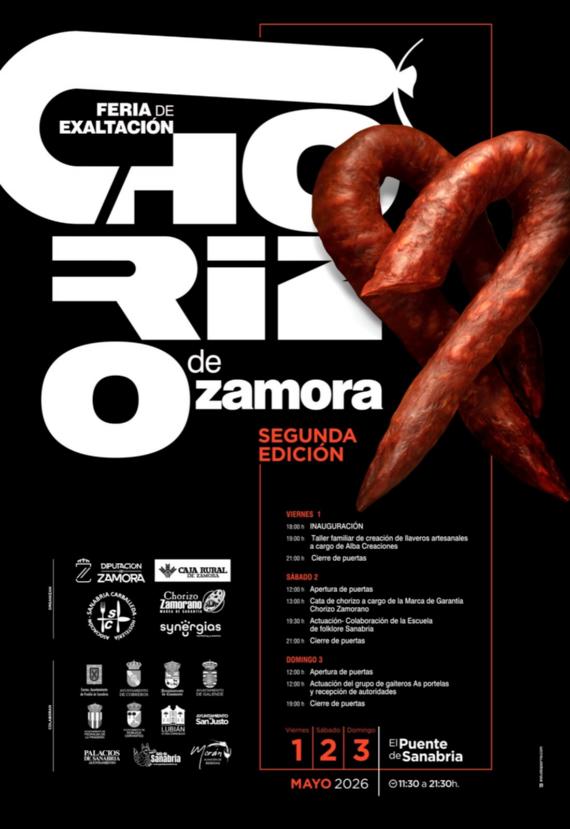 Cartel de la II Feria de Exaltación del Chorizo Zamorano