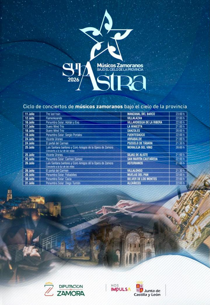Cartel de SUB ASTRA, Músicos Zamoranos bajo el cielo de la provincia.