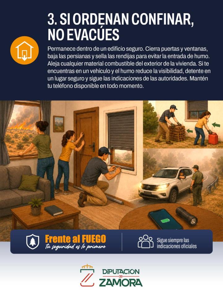 3. Si ordenan confinar, no evacúes
