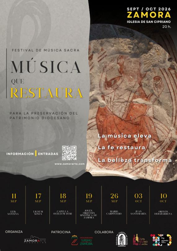 Cartel con la programación de “Música que restaura”
