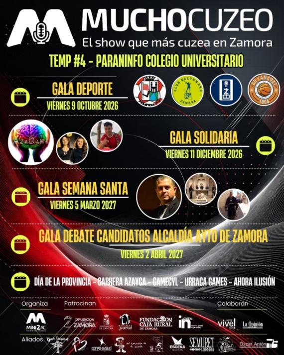 Cartel de actividades - Temp #4 del show que más cuzea