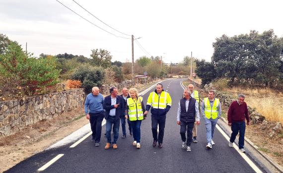 Visita a las obras de acondicionamiento y refuerzo del firme de las carreteras ZA-P-2224 y ZA-L-2222