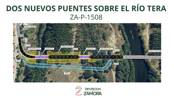 La construcción de los dos nuevos puentes sobre el río Tera responde a una demanda histórica de los vecinos.